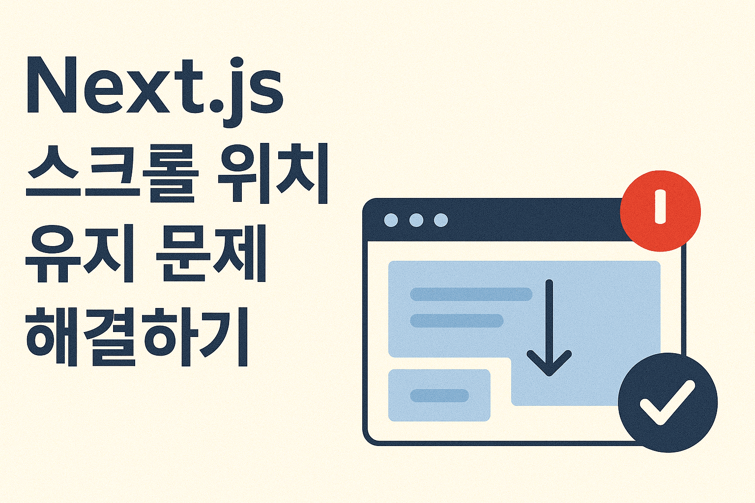 Next.js에서 페이지 이동 시 스크롤 위치가 유지되지 않는 문제 해결하기